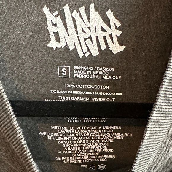 Empyre Charcoal Tee with Pink Bow Accent - Picture 2 of 3